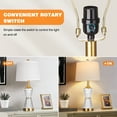 thumbnail image 3 of Cinkeda Gold Acrylic Night-light Table Lamp 2in1 with 2 USB Charging Ports An AC Outlet Rotary Switch & Rocker Switch (Set of 2), 3 of 9