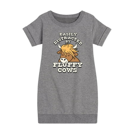 

Instant Message - Fluffy Cows - Toddler And Youth Girls Fleece Dress