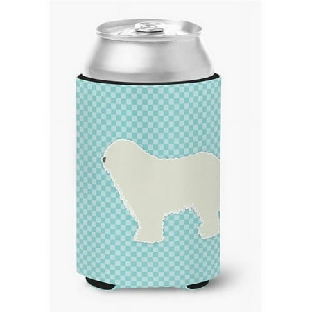 

Komondor Checkerboard Blue Can or Bottle Hugger