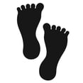 thumbnail image 1 of LiteMark 7 Inch Black Removable Barefoot Footprint Decals - Pack of 12, 1 of 1
