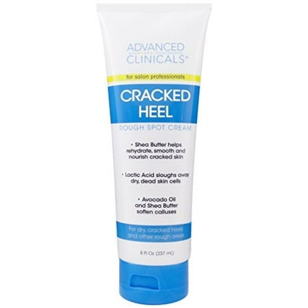 Advanced Clinicals Cracked Heel Cream For Dry Feet, Rough Spots, And Calluses. (8 Fl Oz)