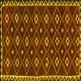 thumbnail image 1 of Ahgly Company Machine Washable Indoor Square Persian Yellow Traditional Area Rugs, 3' Square, 1 of 4