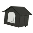 thumbnail image 2 of Casa para gatos al aire libre con aislamiento, refugio para gatitos, impermeable, resistente a la intemperie, para todas las estaciones. Negro M, 2 of 8