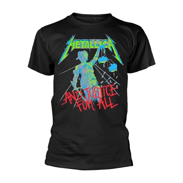 Metallica - Camiseta And Justice For All Estampado en Espalda para Adultos Unisex (Negro)