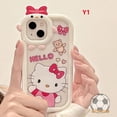thumbnail image 3 of Funda Hello Kitty Para Samsung A12 A03s A13 A53 A32 A03 A52 A73 A23 A22 A02s A50 A51 A52s A50s A21s A71 A11 A33 3D Bow-knot Little Monster Lens Dibujos Animados Doraemon De Pareja Suave, 3 of 3