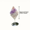thumbnail image 5 of 1pc Natural Diamond-Cut Purple Quartz Point | Geometric Energy Generator | 4.7" Sacred Proportions, 5 of 8
