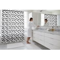 thumbnail image 4 of Serafin Home Jayda Seashells Printed Canvas Shower Curtain, Black-White, 70x72 Inches, 4 of 8