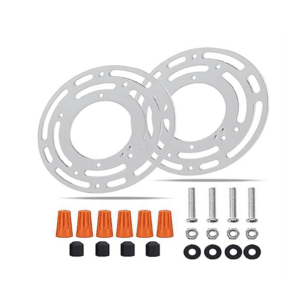 Winyuyby 4 Inches Diameter Light Fixture Mounting Bracket. with Ground