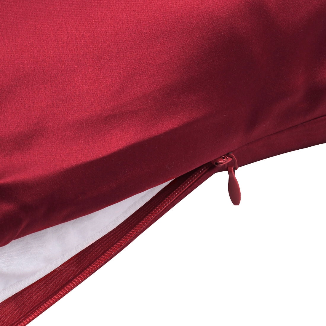 Unique Bargains 1 Piece 100% Natural Silk Pillowcase Burgundy Travel