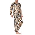 thumbnail image 2 of Fotbe Watercolor Zebra Pijama de Hombre con Estampado de Manga Larga, Conjunto de 2 Piezas, Ropa de Dormir Suave y Cómoda con Bolsillos-X-Large, 2 of 7