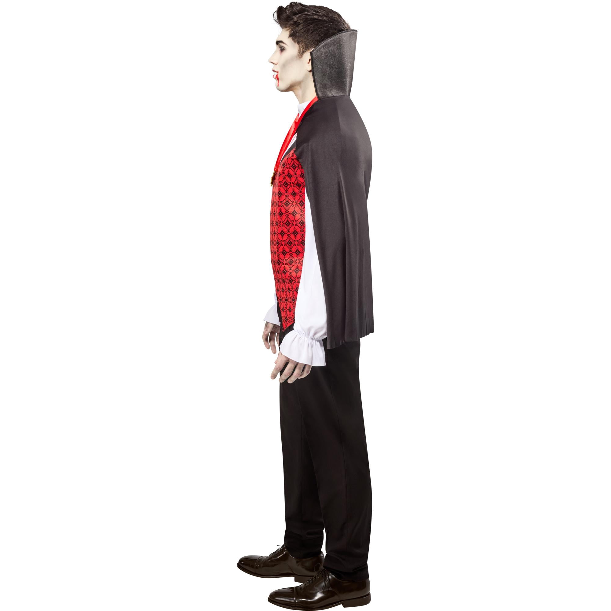 Vampire Halloween Costume for Adults, Men's Size L (36/38), by Way to Celebrate