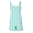 thumbnail image 4 of Gspmoly Short pour Femme, Combinaison Courte d'Été Confortable et Décontractée à Bretelles Imprimée avec Poches, Short de Randonnée pour Femme jusqu'à 70 % de Rabais Bleu m, 4 of 7