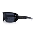 thumbnail image 6 of Locs USA Flag Oversized Wrap Around Gangster Plastic Biker Sunglasses [B/W - Black], 6 of 7