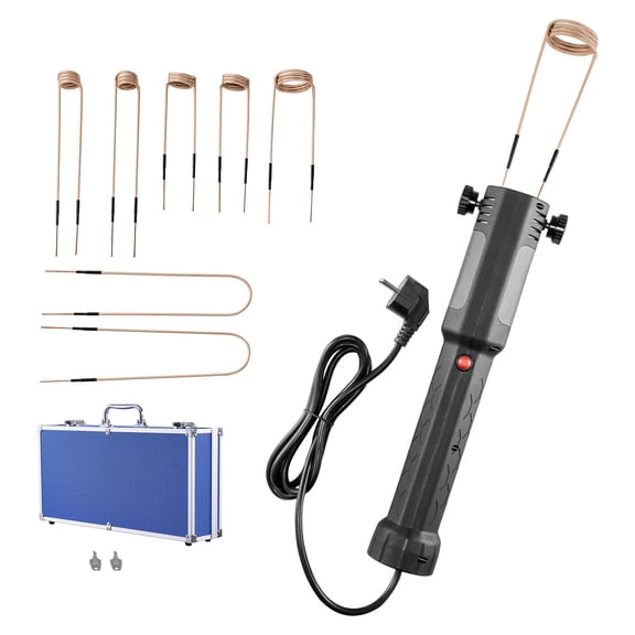 1100W Handheld Induction Heater Kit for Rusty Bolts, 110V Magnetic Nut Buster Tool with 8 Coils, Portable Heating Machine for Automotive Repair and Garage Use