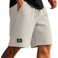 thumbnail image 2 of Mens Waffle Corduroy Shorts Elastic Waist Drawstring Casual Texture Lightweight Short Summer Beach Pants with Pockets Khaki L, 2 of 4