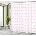 thumbnail image 4 of Ambesonne Valentine's Day Shower Curtain, Geometric Heart Art, 69"Wx84"L, Dark Coral White, 4 of 4