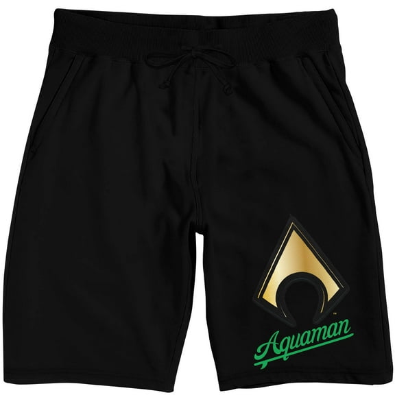 Aquaman Logo Men's Black Sleep Pajama Shorts 
-XL