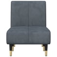 thumbnail image 2 of vidaXL Chaise Longue en Velours Gris Foncé, 2 of 5
