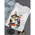 thumbnail image 3 of Pastell Colorful And Happy Husky T-Shirt Women -Weekday Best Designs, Female Large, 3 of 4