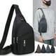 thumbnail image 1 of Bolsa impermeable para pecho para hombre | Mochila de hombro de gran capacidad y múltiples compartimentos | Tejido de alta densidad, correa ajustable, diseño transpirable | Marrón/Azul/Gris 30x17x5cm, 1 of 6