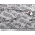 thumbnail image 2 of Soimoi Gray Cotton Duck Fabric Tribal Feather Fabric Prints By Yard 42 Inch Wide, 2 of 3