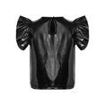 thumbnail image 4 of vastwit Toddler Girls Blouses Metallic Shirts Party Tops Ruffle Short Sleeve Tee Concert T-shirt Black 5T, 4 of 7