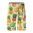 thumbnail image 3 of AOMPMSDX Mens Summer Digital 3D Watermelon Printed Shorts Elasticated Waisted Beach Pants Yellow XXXL, 3 of 5