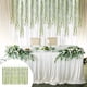 thumbnail image 1 of 12 ramas artificiales de enredaderas de dragón | Set de 12 plantas de mimbre sintético para decorar bodas y el hogar | Enredaderas de plástico verde de 106,6 cm, 1 of 5