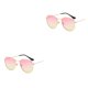 thumbnail image 1 of Sonducket Gafas de sol polarizadas con montura ligera para hombres y mujeres, materiales de protección UV a la moda, dorado, rosa, amarillo, C15 oro rosa amarillo C15 2Conjunto, 1 of 6