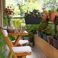 thumbnail image 6 of Window Box Planter, 17 inches Rectangle Planters Box with Drainage Holes and Trays,Flower Indoor Outdoor Boxes, Plastic Vegetable Planters for Windowsill Patio Garden Home Decor Porch Yard,Black, 6 of 8