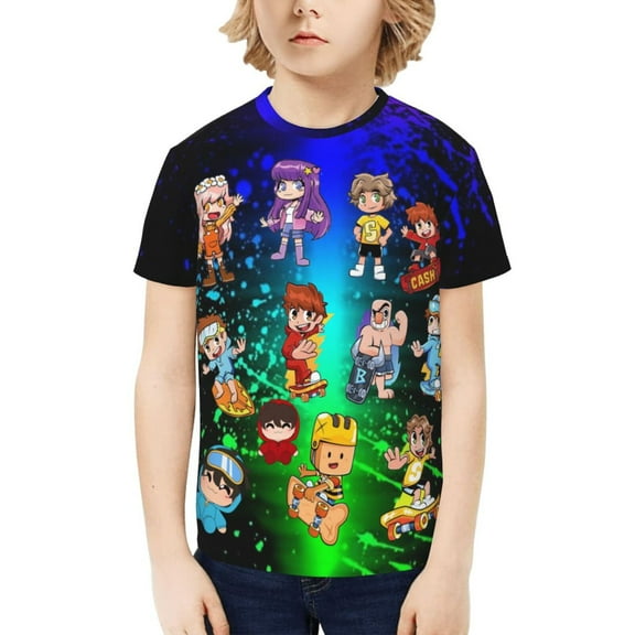 Cash and Nico Youth T-shirt Short Sleeve Graphic Top Breathable Shirt Tees Boys Girls
