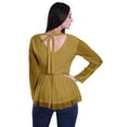thumbnail image 4 of Moomaya Empire Waist Top Printed Dress V-Neck Full Sleeve Tunic Peplum Top For Women, 4 of 6