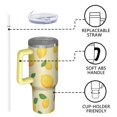 thumbnail image 4 of OBREWU Lemon Tumbler with Handle and Lid,Lemon 40oz Double Wall Vacuum Insulated Tumbler,Cups Gift for Women and Men, 4 of 7