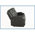 thumbnail image 6 of Modern Pebbled Faux Leather Power Reclining Sofa with LED Lights & Adjustable Headrest - Black, 6 of 10