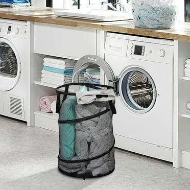 HongHeng Clearance Under $2.00 Collapsible Mesh Popup Laundry Hamper, Foldable Dirty Clothes Basket ,Up Collapsible Mesh Laundry Hamper, Great for Kids Room/College Dorm/Travel