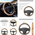 thumbnail image 3 of KUIFORTI Hawaiian Hippie Flower Pattern 11 PCS Car Seat Cover Set Car Seat Cover Steering Wheel Cover Seat Belt Pads Cover Cup Coasters Automotive Interior Accessories for Most Cars, 3 of 6