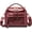 Wine, variant on Shiny Faux Leather Handbags Double Zipper Top Handle Purse Satchel Bag Crocodile Pattern Shoulder Bag for Women