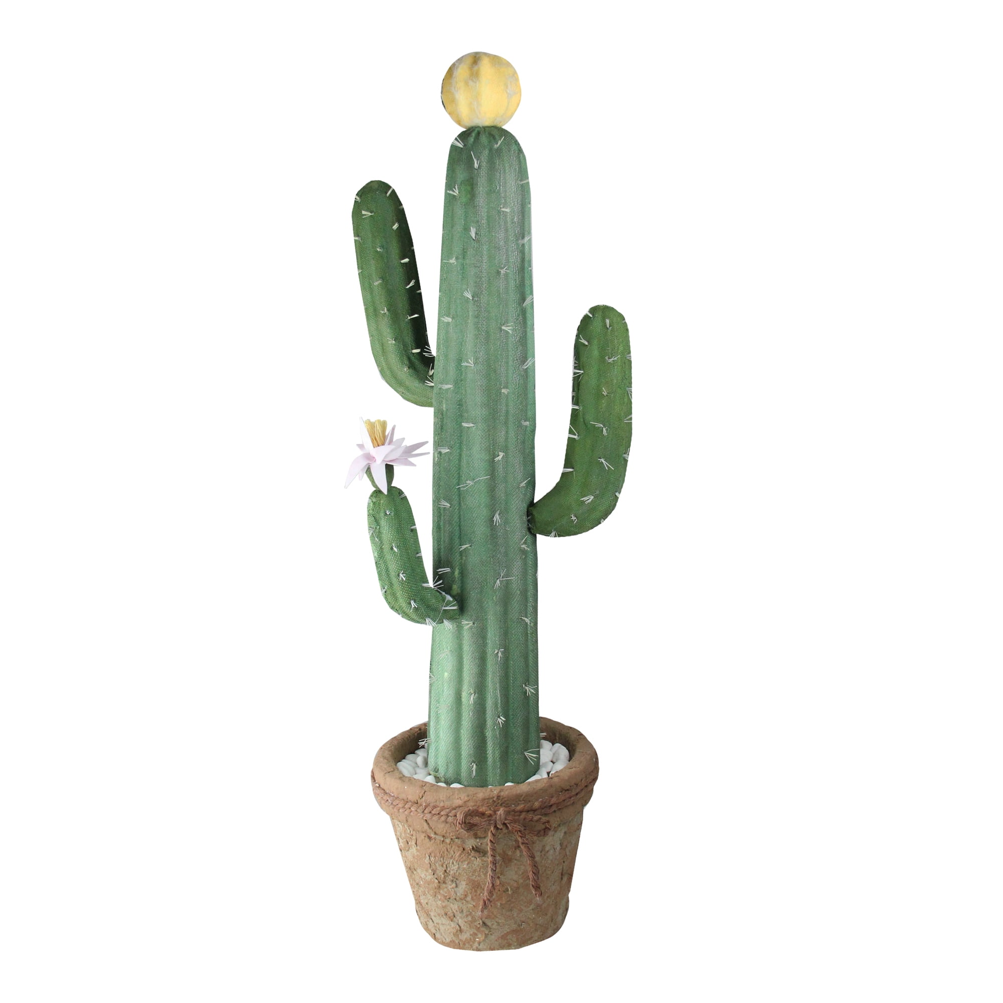 Northlight 32.5" Flowering Cactus Artificial Potted Plant Green
