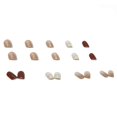 thumbnail image 3 of 24 uñas postizas cortas color piel, diseño de halos, cobertura total, artificiales, 3 of 5