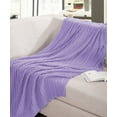 thumbnail image 5 of Organictune Cotton Cable Knitted Throw Blanket, Lightweight and Breathable Soft Blanket for Sofa and Bed, 51" x 67", Purple, 5 of 5