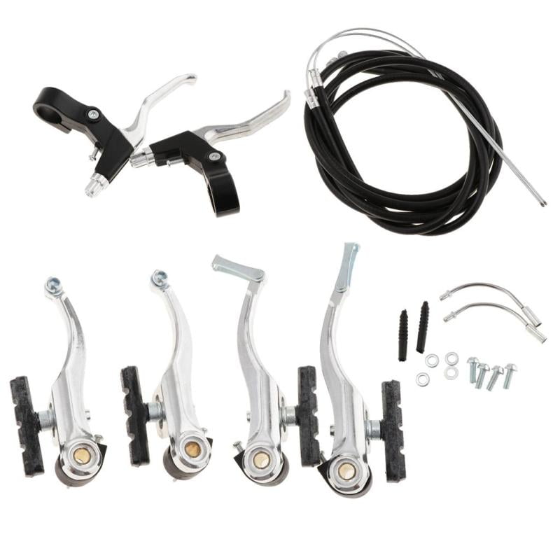 Mountain Road Bike Bicycle V Brake Set for Front and Rear Wheels with Cable Cord 
