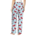 thumbnail image 3 of Goofa Watermelon Printed Soft Pajama Pants for Women, Wide Leg Comfy Casual Lounge Yoga Pants-Large, 3 of 9