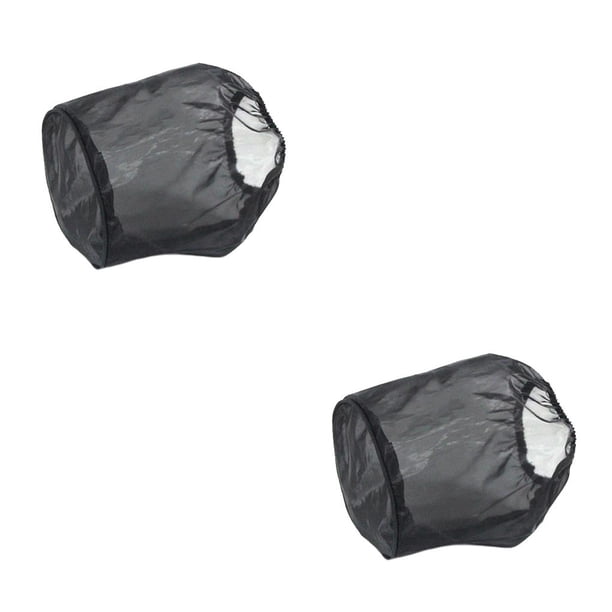 Kenally Cubierta protectora de filtro de aire universal, impermeable, a prueba de aceite, a prueba de polvo, tapa de filtros de entrada de aire de alto negro S 2piezas Kenally CBP089968