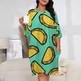 thumbnail image 2 of It's Taco Time! Sleepshirts For Sleeping Travels Loose Sleepdress Pajama Dress Soft Nightdress Sleepwear, 2 of 7
