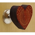 thumbnail image 2 of IBA Indianbeautifulart Boutons Rouges Gravés Lot de 10 Boutons de Porte en Bois pour Tiroir, 2 of 3
