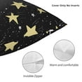 thumbnail image 5 of YFYANG Square Decorative Throw Pillow Case (Without Pillow Insert), Gold Geometric Star Doodle Bedroom Sofa Car Cushion Cover, 16"x16", 5 of 9