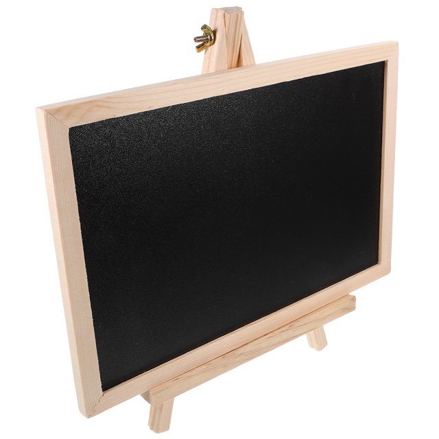 OULII Desktop Chalkboard Decor Chalk Board Black Wood Writing Surface for Cafes 1Pcs