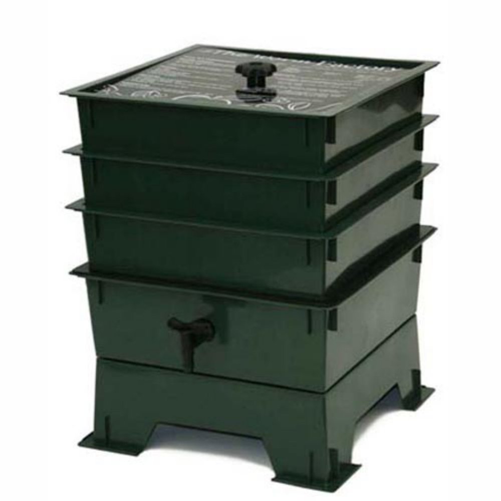 The Worm Factory® 3Tray Recycled Plastic Worm Composter Green