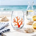 thumbnail image 4 of Stemless Wine Glasses Beach Themed Coastal Decor Drinkware Tumbler Set Cocktail for Home Bar Nautical Kitchen Beach House Entertaining Gift, 4 of 9