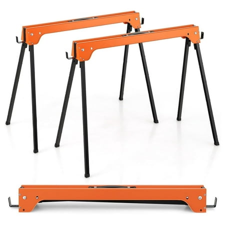 

Zazesaby Saw Horses 2 Pack Folding Lightweight Saw Horse with 2x4 Detachable Support Arm 1322 Lbs Weight Capacity of Per Sawhorse Portable Collapsible Saw Horses Heavy Duty for Woodworking DIY